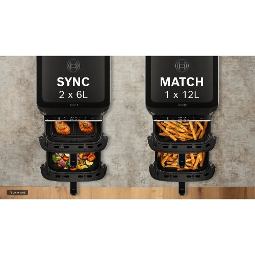 ΦΡΙΤΕΖΑ BOSCH MAFD661B7 AIRFRYER ΜΑΥΡΗ 2800W 12LT DOUBLE DRAWER
